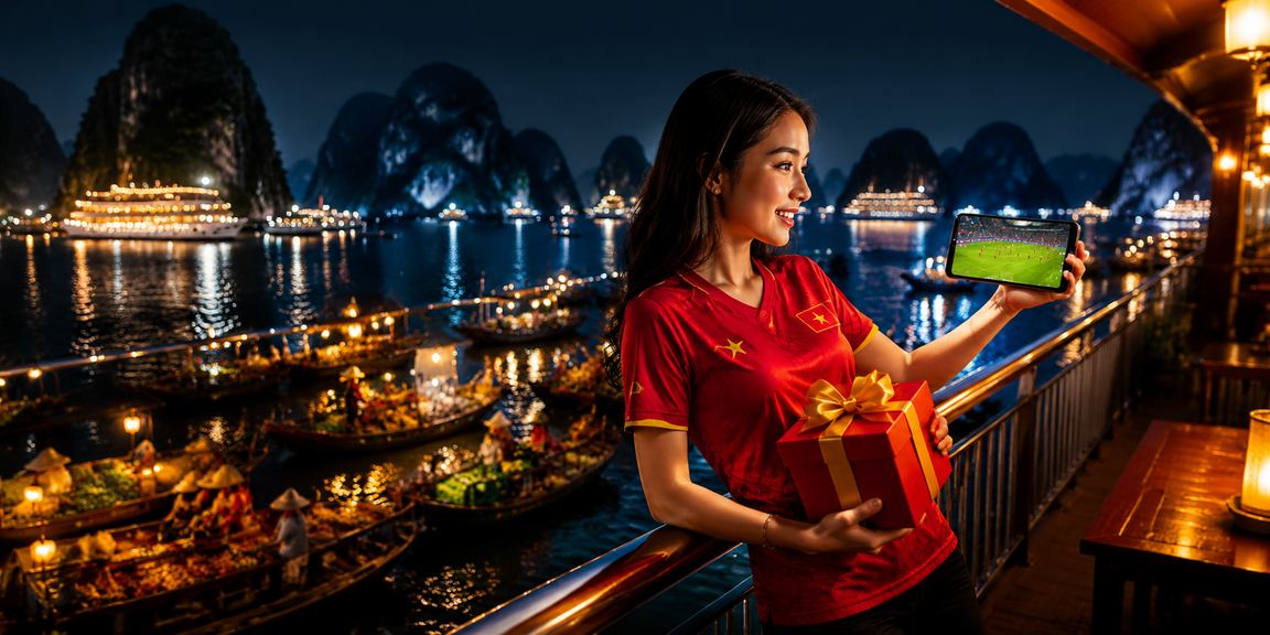 Người hâm mộ bóng đá Việt Nam theo dõi kèo và ưu đãi cá cược tại vịnh Hạ Long